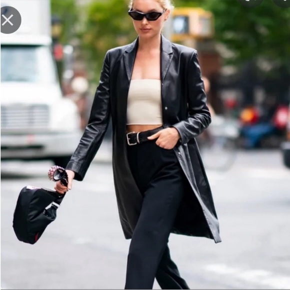 Maxima for Neiman Marcus Lambs Leather Coat in Black - Picture 10 of 16